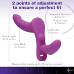 Purple Double Take 10X Double Penetration Vibrating Strap-On Harness