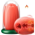 4 In 1 Male Masturbators Sex Toys For Men-Male Vibrator With Heating Rod & Realistic Fleshy Touch & 6 Vibration Modes Male Strokers Penis Masturbator Vibrating Pocket Pussy For Men