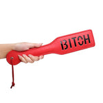 Faux Leather Spanking Paddle For Sex Play, 12.8Inch Bitch Paddle For Adults, Red