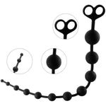 Rechargeable Silicone Wand Vibrator + 22Inch Super Long Anal Beads