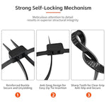 6 Pcs Hand Cuffs, Heavy Duty Zip Tie Handcuffs Law Enforcement, Restraint Disposable Nylon Double Cable Cuffs, Firm, Unable To Break Free, Unhurt, Suitable For Bedroom, Police Gear, Tools, 27.5" Long