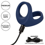 Viceroy Rechargeable Max Dual Cock Ring Silicone Sex Toy For Men - Blue