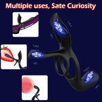 Vibrator For Couple, 3 In 1 Vibrating Cock Ring With 10 Modes, Men'S Penis Rings Vibrators, Perineum Mens Vibrator, G Spot, Clitorals Stimulator For Women, Sex Novelties, Adult Sex Toys & Games