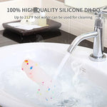 8.2 Inch Confetti Clear Silicone Dildo With Flared Suction Cup Base For Hands-Free Play, Flexible Dildo With Curved Shaft And Balls For Vaginal G-Spot And Anal Prostate