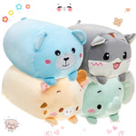 8 Inch Plush Toys Set 4 Pcs Stuffed Animals Cartoon Soft Plushies Plush Hugging Cute Pillow Kawaii Toy Gifts Cuddly Decoration For Bedding Sleeping (Vivid Style)