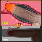 Wolf Tooth Penis Sleeve With Particle Tpe Opening Cock Sheath Lasting Longer Stimulation Massage Sm Teasing Erotic Adult Sex Toys For Men Couples