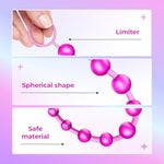 Pink Anal Plug Beads For Men & Women- Easy To Clean Anal Toys, Gay Sex Toys, Bpa & Phthalate Free, Pink - Silicone Anal Beads