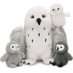 4Pcs Owl Plush Set, Giant Mother Owl Stuffed Animal With 3 Baby Owls Inside, 18" Cute Stuffed Owl For Girls Boys Kids, Soft Owl Plushie Gift For Christmas Birthday Baby Shower, White