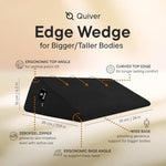 Edge Wedge Premium Intimacy Pillow For All Couples - Canada'S Inclusive Intimacy Cushion - Sensual Positioning Wedge For Enhanced Comfort (Color: Midnight - Supersoft Velvet)