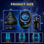 Vibrating Cock Ring Taint Vibrator Penis Ring Male Vibrator, Adult Sex Toys For Men Remote Control Perineum Stimulator Penis Vibrator, Silicone Dual Cockring Male Couple Sex Toy