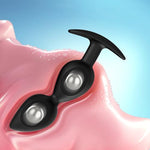 Anal Beads Silicone Butt Plug with Roller Beads Anal Trainer G-spot Prostate Massage Masturbation Beginner Sex Toys for Women Men and Couples (S)