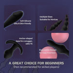 4 Pcs Anal Trainning Set Soft Silicome Anal Plug Small Size Anal Beads For Beginners