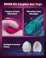 Lover Set - 2026 App Controlled Couples Kit, Waterproof Body-Safe Lush 4 Wearable Vibrator, Gush 2 Male Masturbator and Accessories, Long Distance Relationship Toys, Premium Couples Gift Set