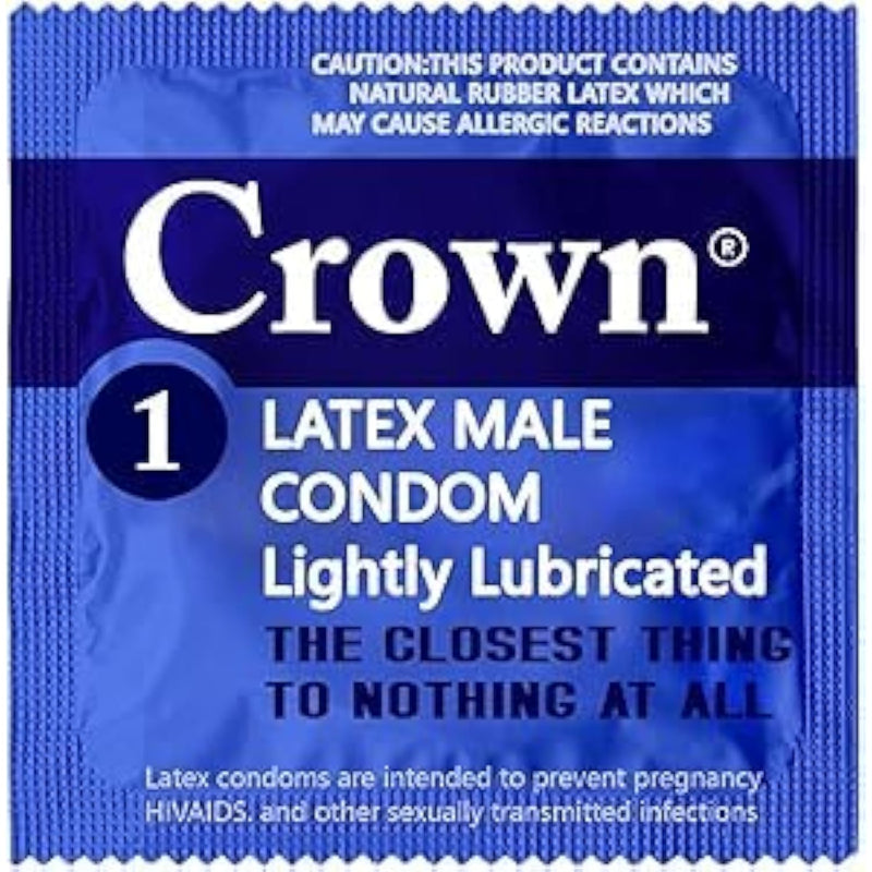 Crown Condoms — 1008 Count — Lubricated Latex Condoms — Bulk 1008 Per Pack