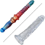 Liquid Silicone Double Ended Dildo+Tpe Realistic Transparent Anal Dildos With Strong Suction Cup For Women Men Couple Gay Lesbian