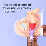 2 Menstrual Cups and Applicator Bundle - No Metals or Toxins - 100% Medical-Grade Silicone - Softest Reusable Period Cup - Inserts Like a Tampon - Capacity of 4 and 6 Tampons