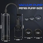 Penis Vacuum Pump, Manual Penis Enlarger Enlargement Extend Pump Air Pressure Air Pump Strengthen The Tightening Enhancer Extender Device For Men With Vacuum Tight Power Toy Wit 3Pcs Suction Sleeves