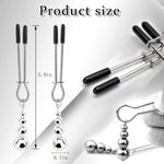 Nipple Clamps Non Piercing With Gourd Bell Pendant Adjustable Nipple Clips For Pressure Decoration Body Jewelry Accessory Sex Toy For Women Men Sex Pleasure Fun