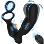 Prostate Massager Anal Vibrator, Male Sex Toys For Men Sex Toy Anal Plug Anal Toys Adult Toys Male Vibrator Butt Plug For Women Couples Remote Control With 10 Wiggling Vibrating Dual Cock Ring