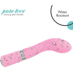 Silicone G-Spot Vibrator Pink, Rechargeable And Multi Speed With Swarovski Crystal Button, Pretty Quilted Vibrator