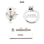 Male Cock Cage Negative Flat Extreme Small Chastity Device With Stainless Steel Catheter J15145 45Mm