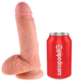 Pipedream King Cock with Balls, Flesh, 7 Inch