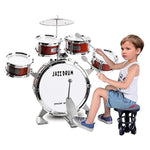 Toy Drum Set For Toddler Kids | Jazz Drum Kit With 5 Drums Percussion Musical Instruments Toys For 3 4 5 Year Old Boys Girls Gifts Ages 3-5