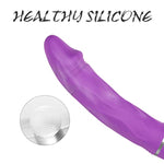 Double Headed False Penis - Couple Interactive Masturbator, Flexible Massage Stick, Experience Synchronization, Double Headed Vibration, Extra Long Dimensions, Safety Waterproof Silicone (Purple)