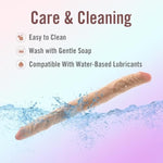 Dr. Skin Plus - 14 Inch Double Dong - Extra Long With A Realistic Posable Shaft - Made With X5 Plus, Superior Tpe - 100% Body-Safe & Phthalate Free - Adult Sex Toy β Beige