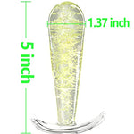 Luminous Anal Plug Glass Butt Plug Wearable Tapered Prostate Massager