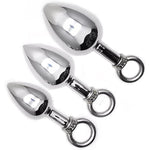 Stainless Steel Anal Plug Anal Beads For Beginners Butt Plug Trainer Set Anal Massager Sex Toy For Men Women Personal Massager(M)