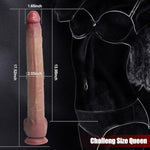 17.52 Inch Super Huge Dildo Realistic Long Big Anal Dildos With Small Glans, Massive Giant Dildo With Strong Suction Cup For Anal G-Spot Play, Body Safe Thick Xl Large Dildo Sex Toy For Men Women Gay