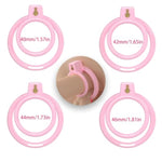 Male Chastity Device Penis Cage With 6 Different Sized Rings Chastity Cage With Invisible Lock For Exercising A Man'S Penis Sex Toys Lightweight Resin Cock Cage Comes In 4 Sizes (1.65In,Pink-A)
