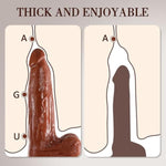 2.76" Diameter Huge Thick Dildo Sex Toy,12.5Inch Big Realistic Anal Dildo Penis With Strong Suction Cup For G Spot And Anal Play Lifelike Xl Giant Dildos Sex Toys For Women Men Gay(Brown)