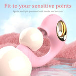 Vibrator Sex Toys Thrusting Dildo - 3 In 1 Adult Toy G Spot Clitoral Stimulator For Women With 12 Thrusting Vibrating + 12 Sucking Licking,Suckers Clit Nipple Anal Sex Game Oral For Couple Female Men