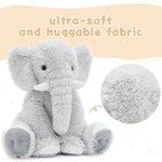 Large Elephant Stuffed Animal, 19.6Inch Soft Stuffed Elephant Plush Companion Gifts For Girls Boys, Gray