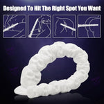 17.7 Inch White Monster Dildo, Skull Silicone Tentacle Dildos With Suction Cup, Huge Fantasy Dildo For Deep Stretching & Anal Training, Soft Butt Plug For Men & Women