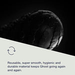 Ghost Male Masturbator Adult Toys For Him | Resuable Textured Men'S Stroker | Silicone Penis Sleeve For Men | Adult Male Sex Toys For Couples | Penis Cup For Sex Doll Oral Stimulation | Black