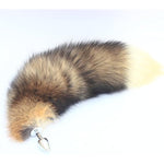 Sex Toys Anal Plug Real Fox Tail Fur And Stainless Steel Natural Color (Multi)