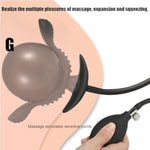 Inflated Silicone Super Big Butt Plug Dilator, G-Spot Stimulation Anal Plug Trainer Inflated Dildo, Anus Extender, Anal Training Kit,Vagina Pump Expander, Sm Masturbation Sex Toy