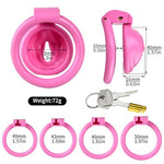 Male Concealed Invisible Cage with Drop Assist Strap (US-A61) (Pink)
