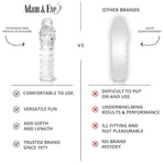 Adam'S Extension Jelly Textured Penis Sleeve For Men, Penis Extender For Increased Stimulation, Adult Toys For Sex, Satisfying Texture, Sex Toy For Pleasure, 6", Clear