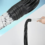 Sex Whip, 18" Leather Flogger With 7" Glass Handle, Bdsm Whip For Spanking Horse Riding Bondage, Adult Sex Toy For Men Women Couples Sm Cosplay