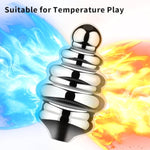 Stainless Steel Anal Training Sets, Anal Hook With 3 Interchangeable Balls, Polished Metal Anal Ball Plug With O Ring For Beginners To Advanced Users