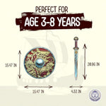 - Viking Foam Sword & Shield | For Kids Aged 3-8 Years | Chief Harald’S Medieval Set For Little Warriors & Berserker’S Pretend Play | Safe Weapon Accessories For Boys’ Dress Up & Costumes
