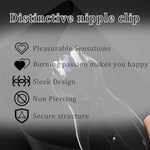 Nipple Clamps With Chain Non Piercing Nipple Clamps For Sex Pleasure Breast Nipple Clamps With Metal Chain For Adults Couple Role Play Game - Black