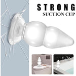 Anal Beads Sex Toy With Powerful Suction Cup For Anal, Vagina Stimulation, Clear Flexible Butt Plug Dildo Trainer For Men, Female, Couple, Experts Masturbation, Hands Free?6.7Inch?