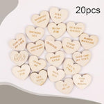 20 Pcs Funny Tokens,Heart-Shaped Date Night Activity Tokens Wooden Couple Activity Tokens,Romantic Valentines Bedroom Games Gift For Couples