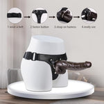 Strap-On Realistic Harness Dildo, Detachable Wearable Silicone G Spot Stimulator, Vagina Massager Female Masturbator Sex Toys For Women Lesbian Couple (Black)