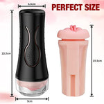 Mens Sex Toys Male Masturbator, Vibrating Masturbator Squeezable Pocket Pussy For Men With 7.5" Depth Lifelike Textured Vagina, Plump And Soft Fleshy Masturbating Stroker Toys, Adult Sex Toys For Men